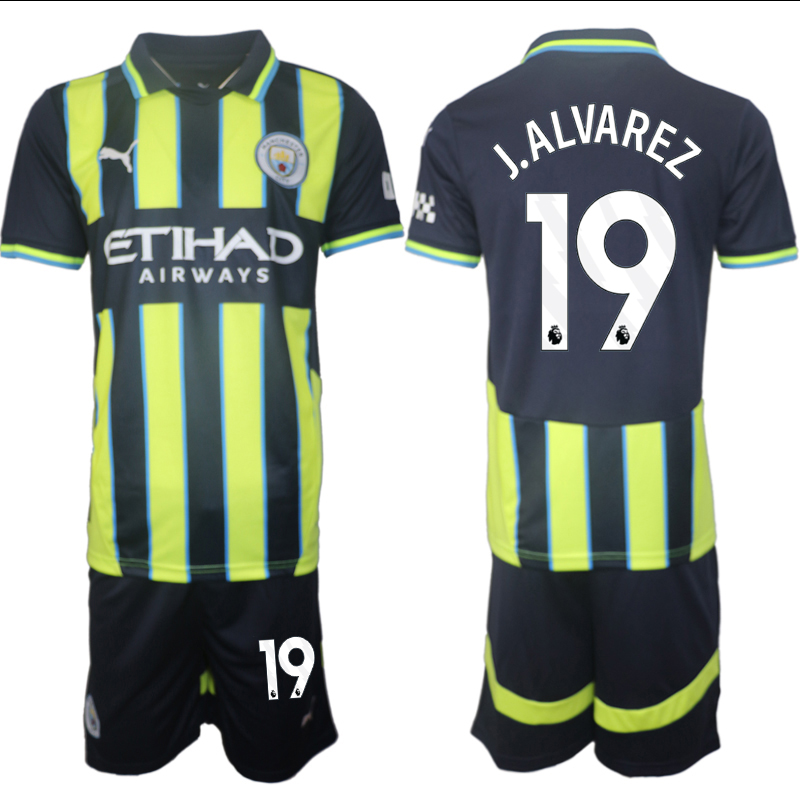 Men 2024-2025 Club Manchester City away black green #19 Soccer Jersey->indianapolis colts->NFL Jersey